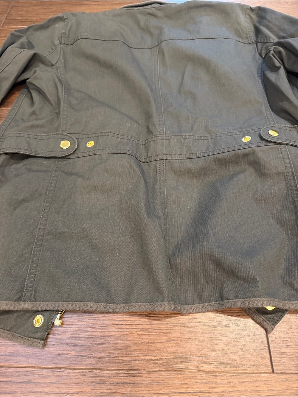 J. By J. Crew Green Military Jacket with Gold Accents Size Small - C54-040 - Picture 7 of 7